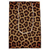 Leopard Print Pattern ミディアムペーパーバッグ (裏面)