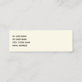 Leopard Print Pattern (金ゴールドとブラック) スキニー名刺 (裏面)