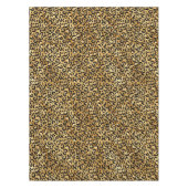 Leopard Print Pattern (金ゴールドとブラック) テーブルクロス (正面)