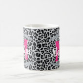 Leopard Print Personalize Name Diamondsコーヒーマグ コーヒーマグカップ (中央)