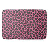 Leopard Print Pink Grey バスマット (正面)