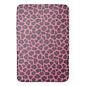 Leopard Print Pink Grey バスマット (正面縦)