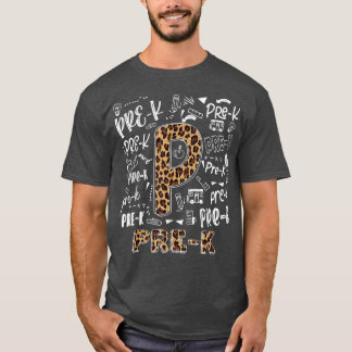 Leopard Print Pre K先生キッズ新学期T- Tシャツ