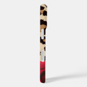 Leopard Print Red Rose Mr.And Mrs.文字写真 Case-Mate iPhoneケース (裏面 / 右)