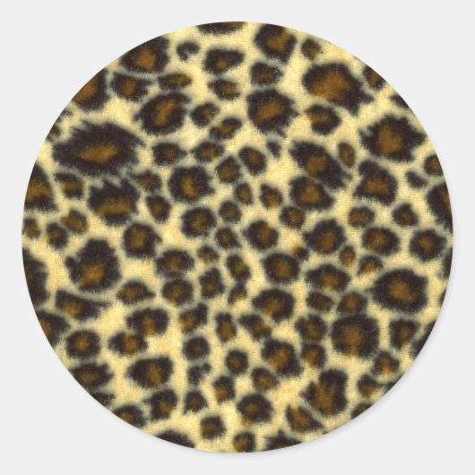 Leopard Print Roundスタンプ ラウンドシール (正面)