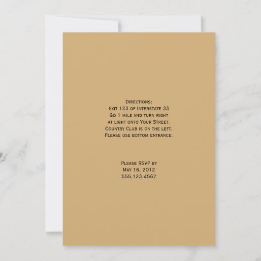 Leopard Print Ruby Diamondsフェイクリボン結婚ズ 招待状 (裏面)