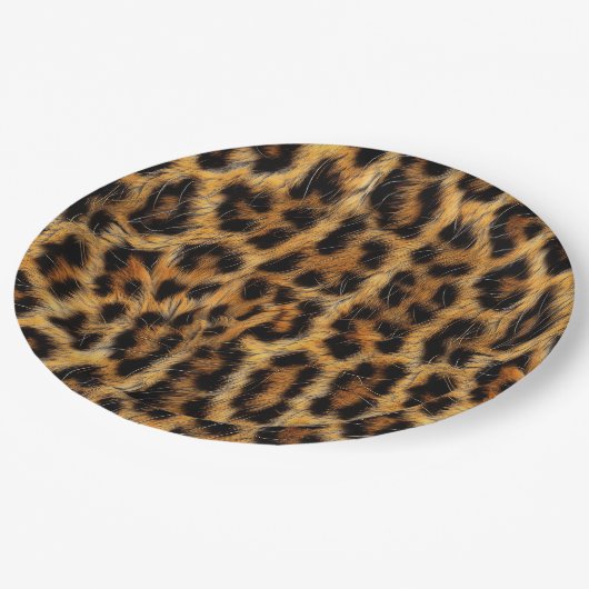 Leopard Print Safariパーティー供給ID1153 ペーパープレート (アングル)