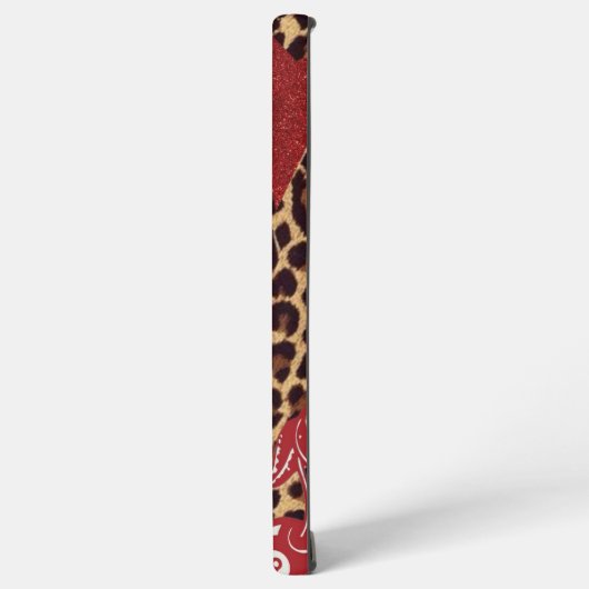 leopard print  samsung galaxyケース (左側面)