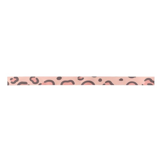Leopard print seamless design  サテンリボン (正面)