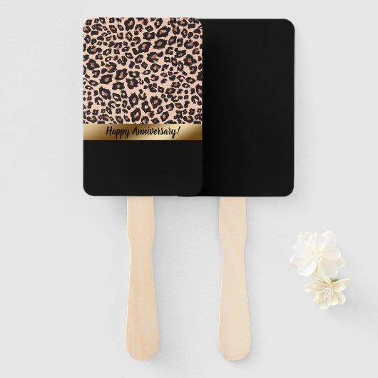Leopard Print Set of Hand Fans ハンドファン (正面&裏面)