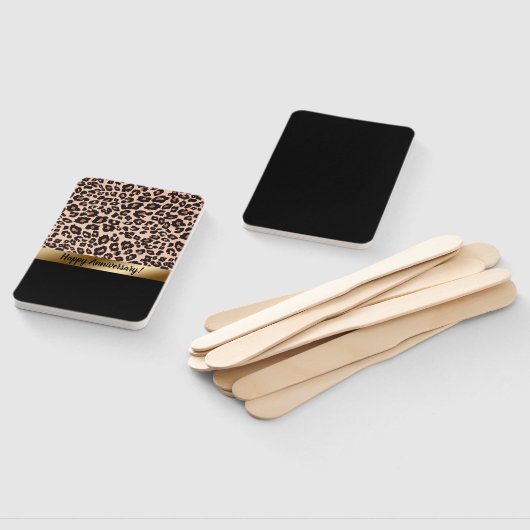 Leopard Print Set of Hand Fans ハンドファン (組立なし)
