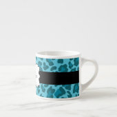 Leopard Print Shades of Blue Espresso Mug エスプレッソカップ (右)