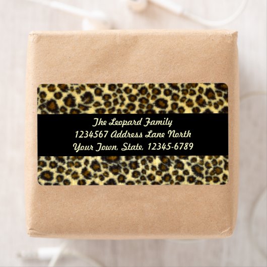 Leopard Print Shipping Labels ラベル (インサイチュ)
