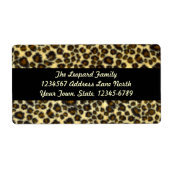 Leopard Print Shipping Labels ラベル (正面)