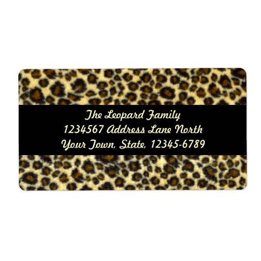 Leopard Print Shipping Labels ラベル (正面)