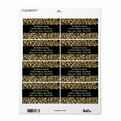 Leopard Print Shipping Labels ラベル (フルシート)