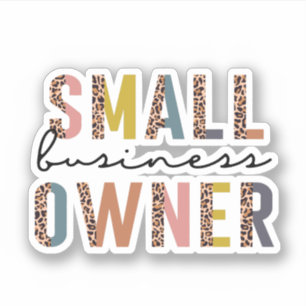 Leopard Print Small Businessオーナー シール