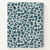 Leopard Print, Spots, Blue Leopard,あなたの名前 ノートブック (裏面)