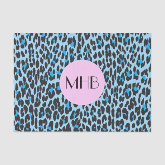 Leopard Print、Spots、Blue Leopard、Monogram 薄葉紙 (正面)