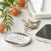 Leopard Print、Spots、Brown Leopard結婚、s キーホルダー (側面)