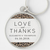 Leopard Print、Spots、Brown Leopard結婚、s キーホルダー (正面)