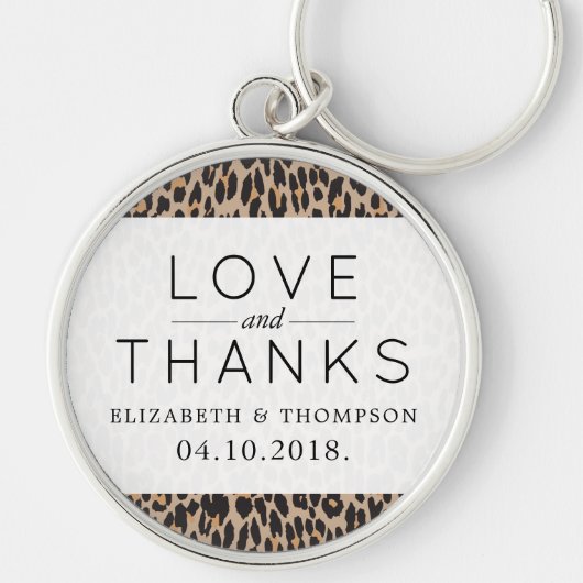 Leopard Print、Spots、Brown Leopard結婚、s キーホルダー (正面)