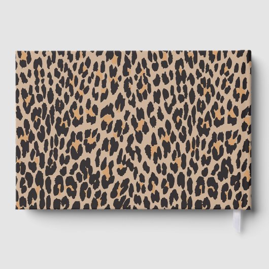 Leopard Print、Spots、Brown Leopard結婚、s ゲストブック (裏面)