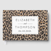Leopard Print、Spots、Brown Leopard結婚、s ゲストブック (正面)