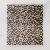 Leopard Print、Spots、Brown Leopard結婚、s プレイスカード (内部開封)