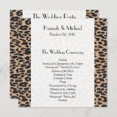 Leopard Print、Spots、Brown Leopard結婚、s プログラム (正面/裏面)