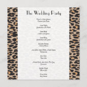 Leopard Print、Spots、Brown Leopard結婚、s プログラム (裏面)