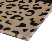 Leopard Print, Spots, Brown Leopard,あなたの名前 カッティングボード (角)
