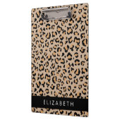 Leopard Print, Spots, Brown Leopard,あなたの名前 クリップボード (左)