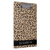 Leopard Print, Spots, Brown Leopard,あなたの名前 クリップボード (右)