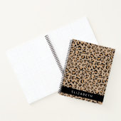 Leopard Print, Spots, Brown Leopard,あなたの名前 ノートブック (内部)