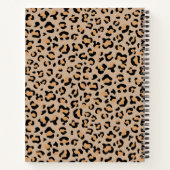 Leopard Print, Spots, Brown Leopard,あなたの名前 ノートブック (裏面)