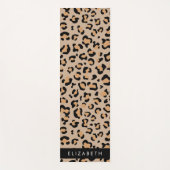 Leopard Print, Spots, Brown Leopard,あなたの名前 ヨガマット (正面)