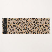 Leopard Print, Spots, Brown Leopard,あなたの名前 ヨガマット (正面(横))