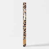 Leopard Print, Spots, Brown Leopard，あなたの名前 iPhoneケース (左側面)