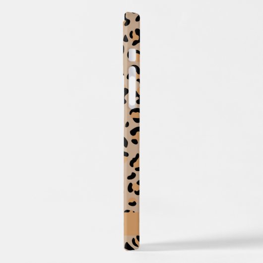 Leopard Print, Spots, Brown Leopard,あなたの名前 iPhoneケース (左側面)