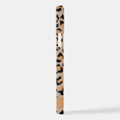 Leopard Print, Spots, Brown Leopard，あなたの名前 iPhoneケース (右側面)