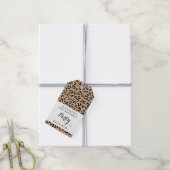 Leopard Print、Spots、Brown Leopard、誕生日 ギフトタグ (より糸付き)