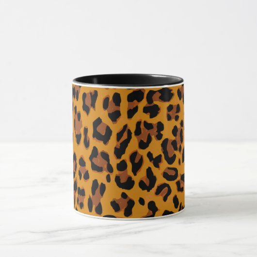 Leopard Print Spots Pattern マグカップ (中央)