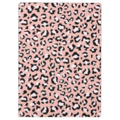 Leopard Print、Spots、Pink Leopard、お名前 クリップボード (裏面)