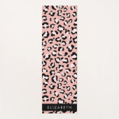 Leopard Print、Spots、Pink Leopard、お名前 ヨガマット (正面)