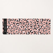 Leopard Print、Spots、Pink Leopard、お名前 ヨガマット (正面(横))