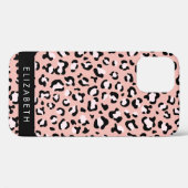Leopard Print、Spots、Pink Leopard、お名前 Case-Mate iPhoneケース (裏面 (横))