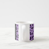 Leopard Print、Spots、Purple Leopard、お名前 エスプレッソカップ (裏面)