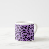 Leopard Print、Spots、Purple Leopard、お名前 エスプレッソカップ (正面右)
