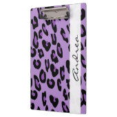 Leopard Print、Spots、Purple Leopard、お名前 クリップボード (左)